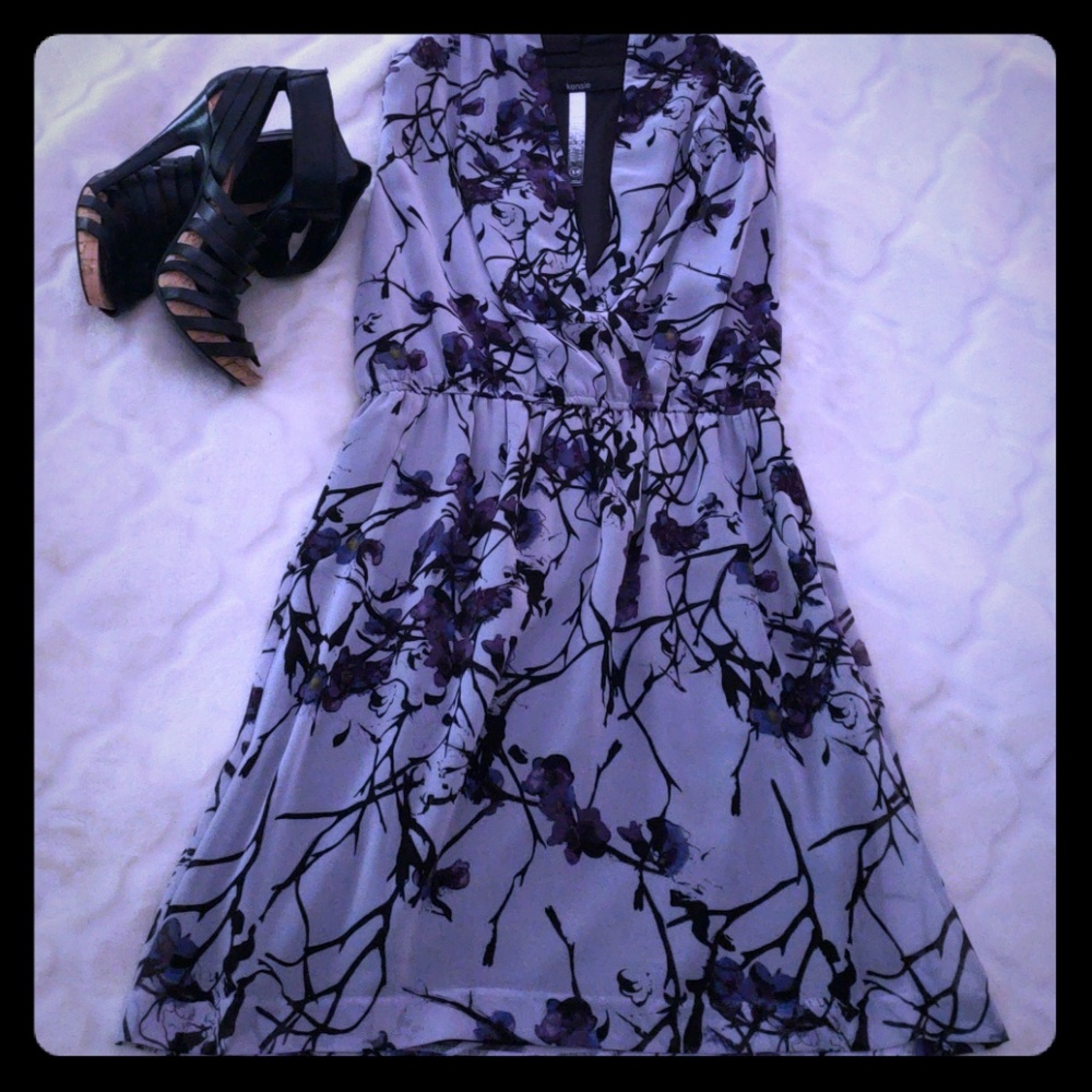 Gray and Purple Dress